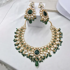 Noor Kundan Polki Statement Choker Necklace - Image 3
