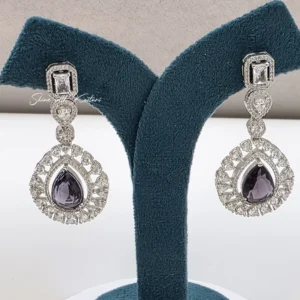 Amethyst Teardrop Crystal Necklace Set - Image 3