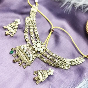 Multi-Layered Kundan Necklace Set - Image 4