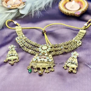 Amrapali-Inspired Multi-Layered Kundan Choker,Amrapali Jewelry,Layered Choker,Kundan Set