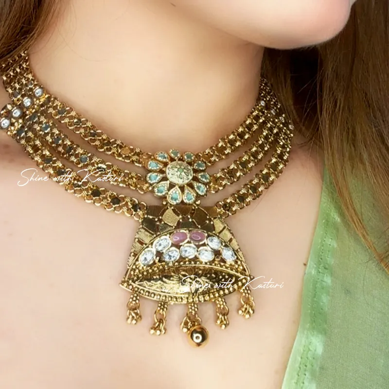 Multi-Layered Kundan Necklace Online