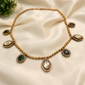 Alternative view of Kayla Antique Finish Necklace with Stones