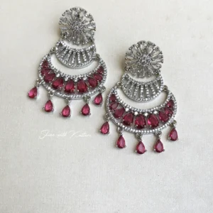 Ruby Cascade CZ Statement Long Necklace - Image 3
