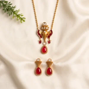 Ethnic Ganpati Necklace with Earrings
