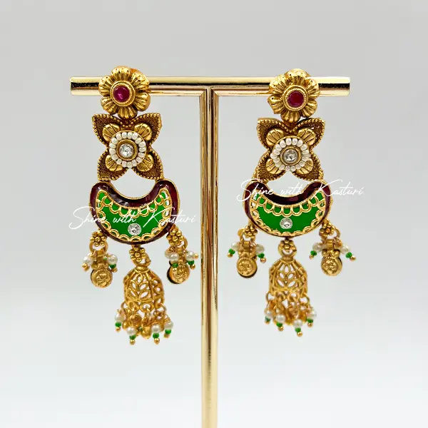 Regal Heritage Kundan Necklace Set - Image 7