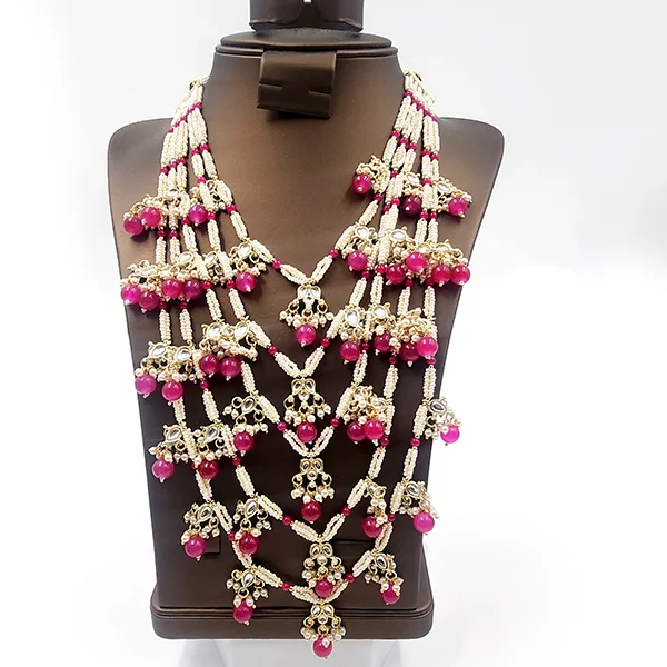 Indo Western Long Necklace With Gold Plating - Image 4