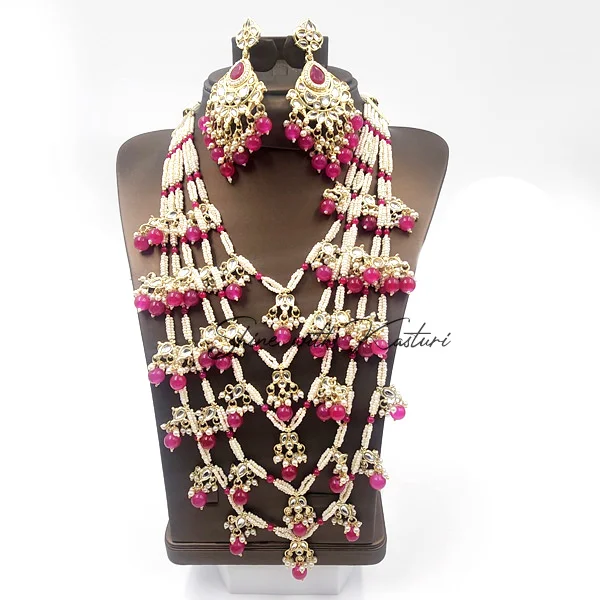 Indo Western Long Necklace With Gold Plating - Image 6