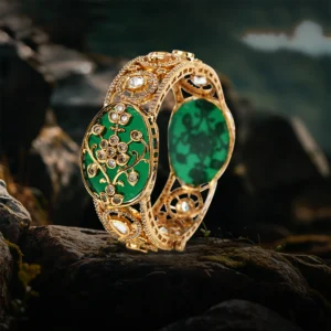 Bangle / Kada with Stones & Premium Kundan - Image 3