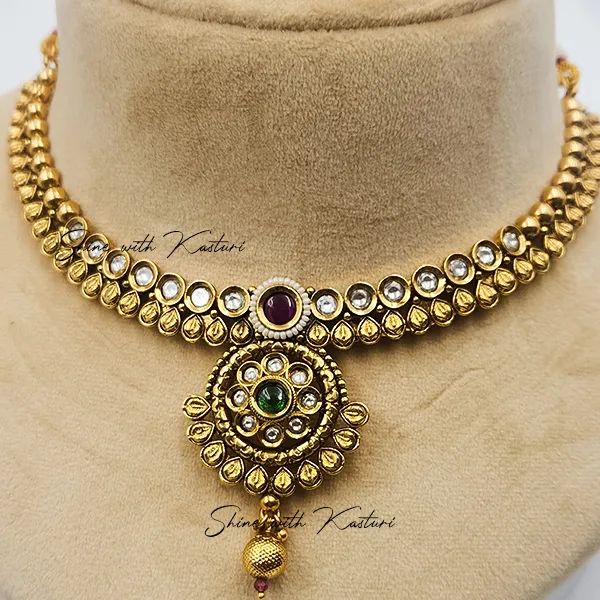 Buy Kundan Necklace Set with Ruby Online