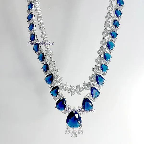 Eva Layered Necklace With Stones CZ - Image 2