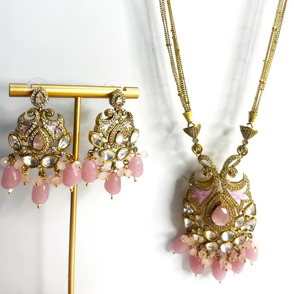 Tia Mossainite Necklace, layered Chains - Image 2