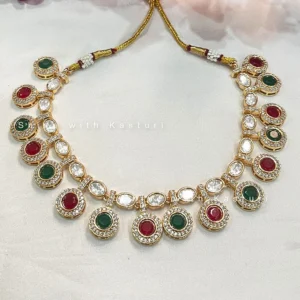 Multicolor Kundan & Stone Choker - Image 3