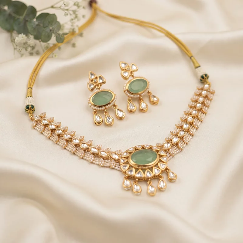 Buy Pearl Kundan Choker Necklace
