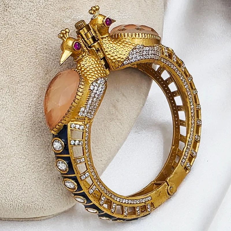 Buy Polki Stone Kada Bangles