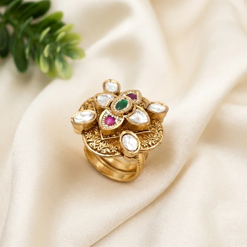 Buy Royal Kundan Ring Online