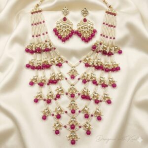 Indo Western Long Necklace With Gold Plating