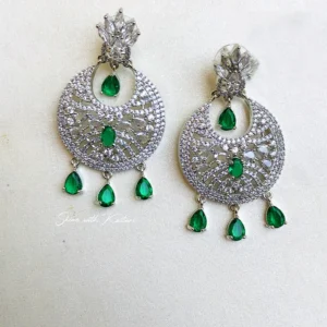 Emerald Radiance CZ Pendant Long Necklace - Image 4