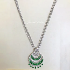 Alternative view of Emerald Cascade CZ Statement Long Necklace