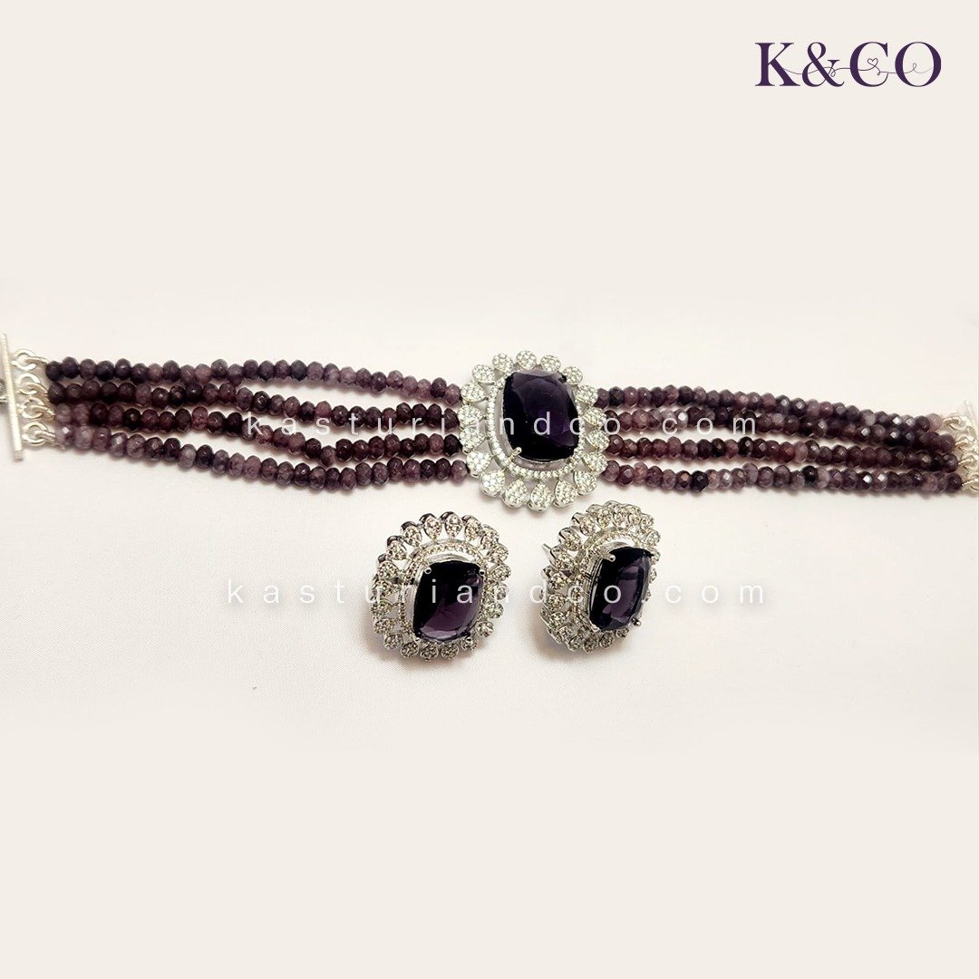 Amethyst Beads Layered Choker - Image 4