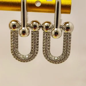 U-Shape Cubic Zirconia Huggies