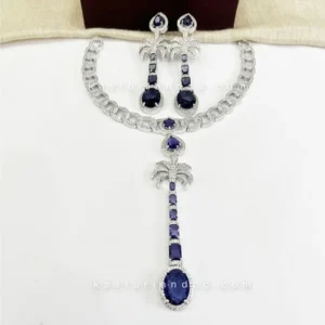 Karine Celebrity Inspired Necklace, CZ & Stones - Image 5
