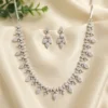 Royal CZ Floral Vine Necklace Set