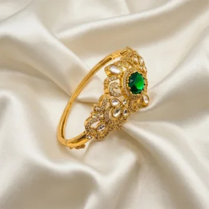Emerald Kundan Openable Bangle Online