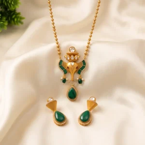 Ethnic Ganpati Necklace with Earrings