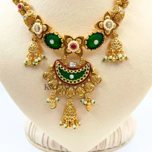Regal Heritage Kundan Necklace Set - Image 3