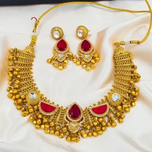 Royal Heritage Polki Choker Set, Ruby