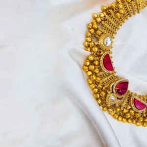 Royal Heritage Polki Choker Set, Ruby - Image 3