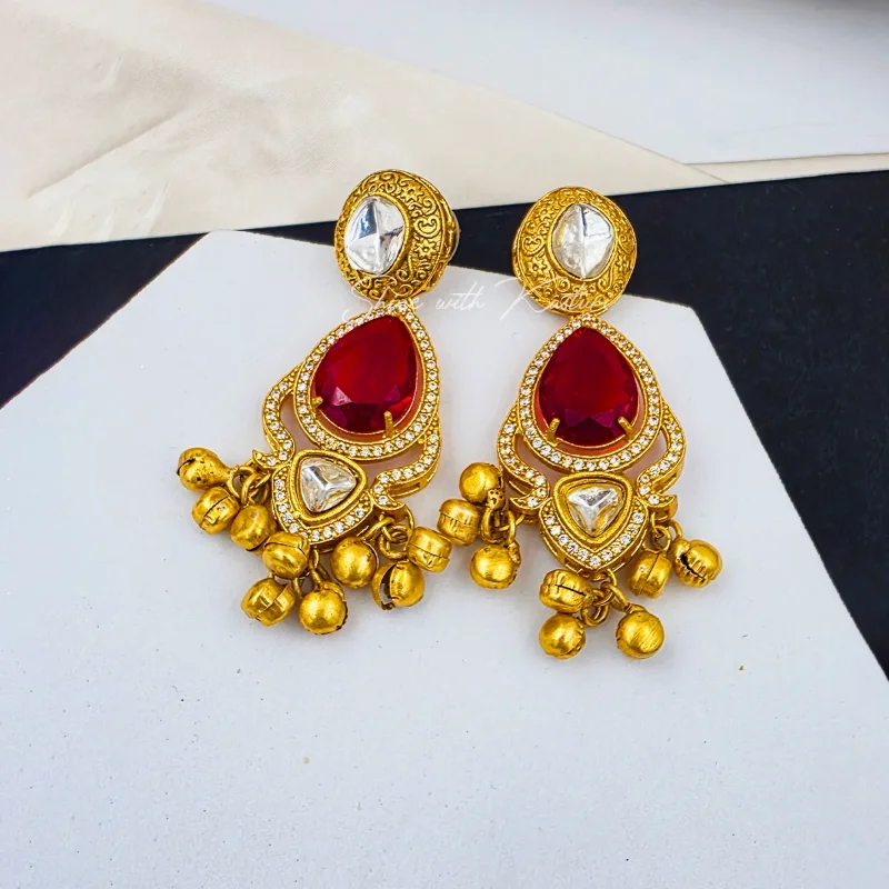 Royal Heritage Polki Choker Set, Ruby - Image 2