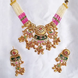 Heritage Style Bridal Choker Necklace Set - Image 5
