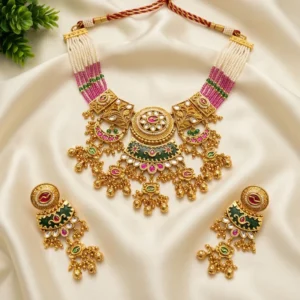 Alternative view of Heritage Style Bridal Choker Necklace Set