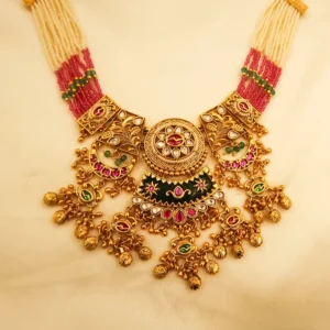 Heritage Style Bridal Choker Necklace Set - Image 4