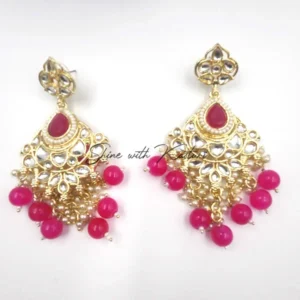 Indo Western Long Necklace With Gold Plating - Image 3