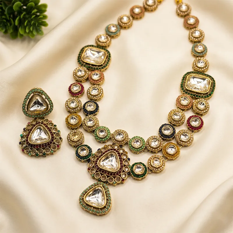 Shop Kundan Multicolor Necklace Online