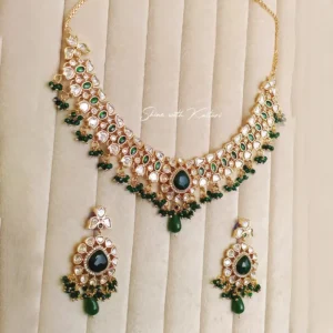Noor Kundan Polki Statement Choker Necklace - Image 5