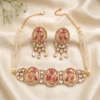 Pearl & Kundan Statement Choker, Ruby