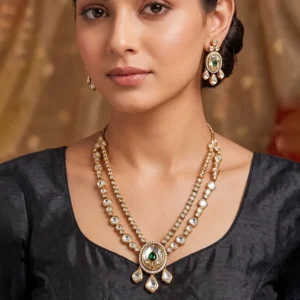 Kundan Teardrop Bridal Necklace Set