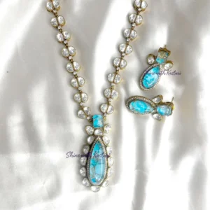Jia Long Necklace with Marble Stone