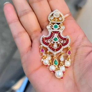 Meher Polki AD Multicolor Pearl Earrings