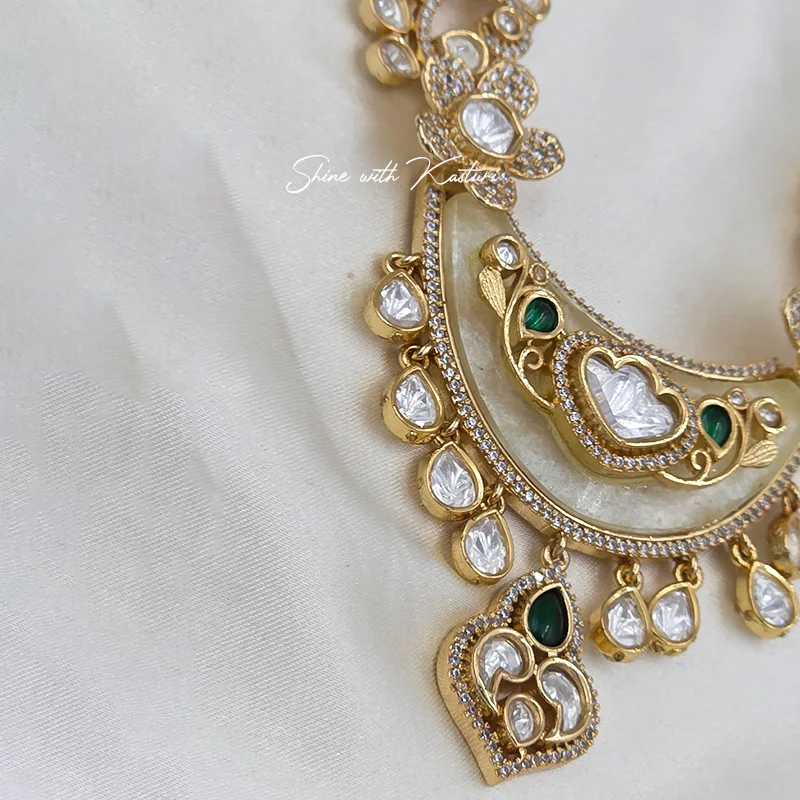 Sofia Royal Polki Mother of Pearl Pendant Necklace - Image 6