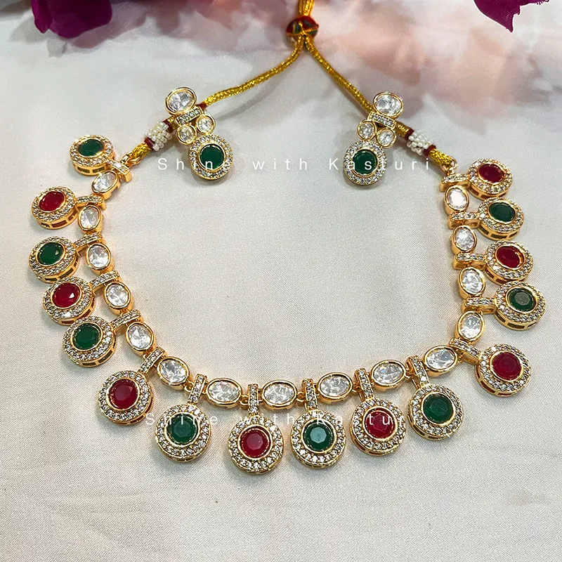 Multicolor Kundan & Stone Choker - Image 4