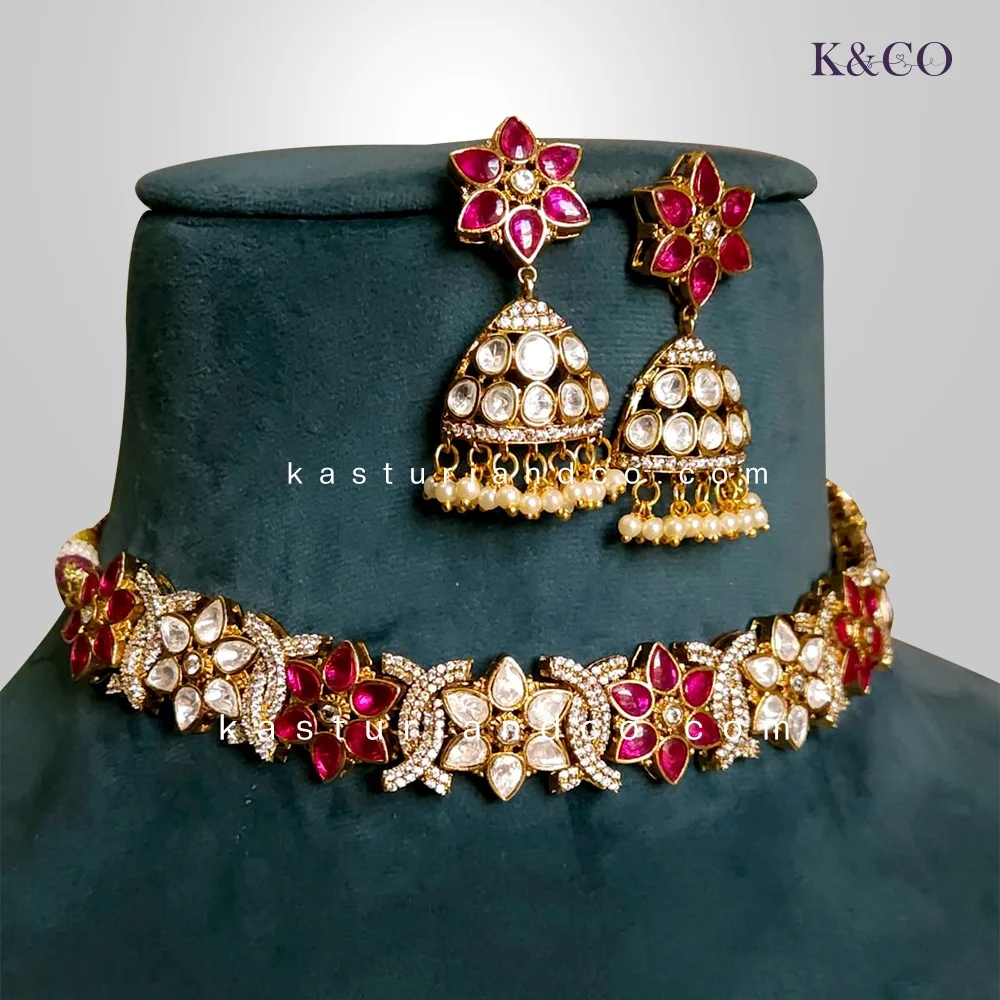 Naira Kundan Choker Set - Image 3