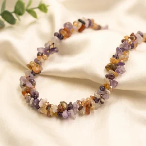 Natural Multi Chip Stone Necklace