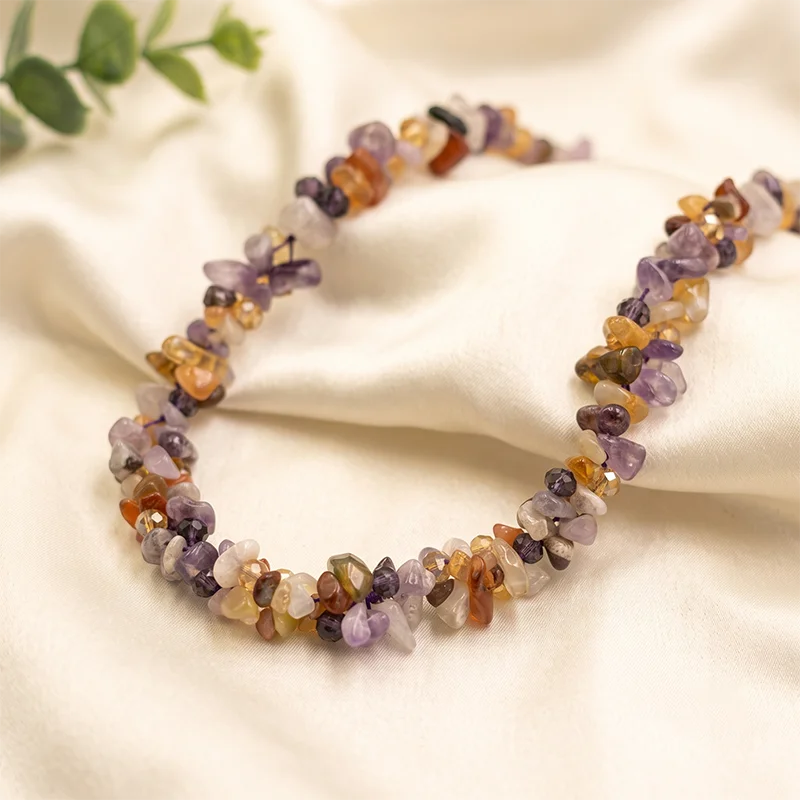 Natural Multi Chip Stone Necklace