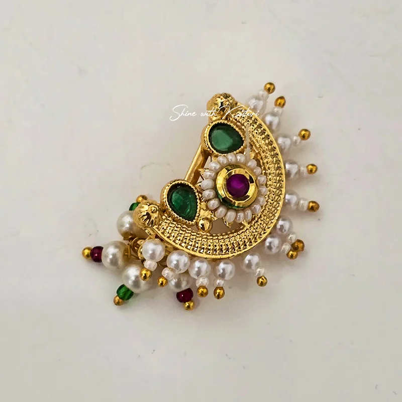 Moti Pearl Classic Nose Ring - Image 2