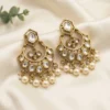 Pearl Glow Kundan Chandbali Earrings