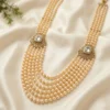 Pearl Kundan Layered Necklace for Groom